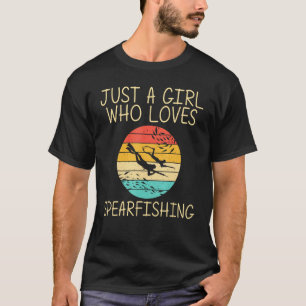 T-shirt Pêche sous-marine cool pour filles enfants plongée