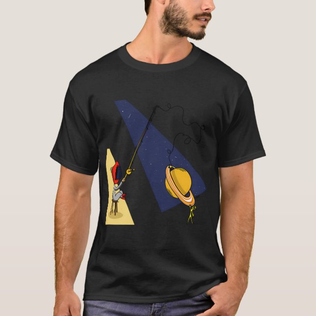 T-shirt Pêche spatiale (Devant)