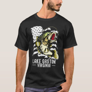 T-shirt Pêche sportive au bass Lake Gaston Vir