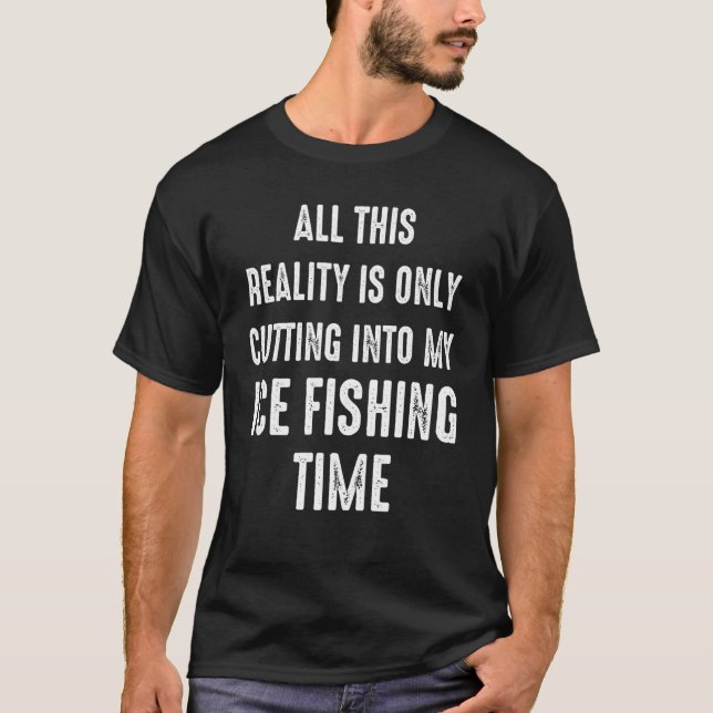 T-shirt Pêche sur glace Chanceux Pêcheur 8 (Devant)