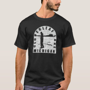T-shirt Pêche sur glace du lac C Leaf Michigan
