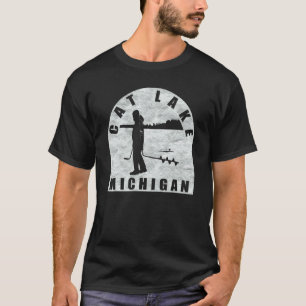 T-shirt Pêche sur glace du lac Cat Michigan