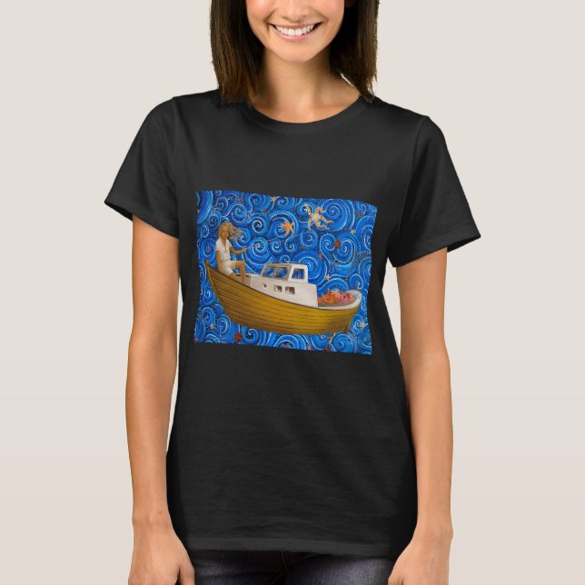 T-shirt Pêche sur glace en famille (Devant)