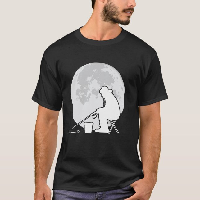 T-shirt Pêche sur glace lunaire (Devant)