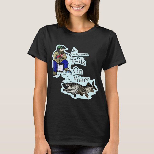 T-shirt Pêche sur glace muskie (Devant)