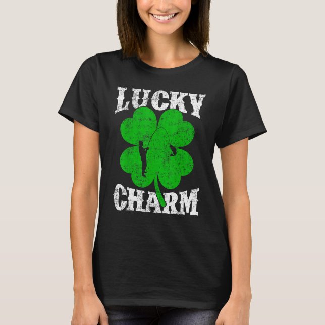 T-shirt Pêche  Trèfle Chanceux Pêche Saint-Patrick (Devant)