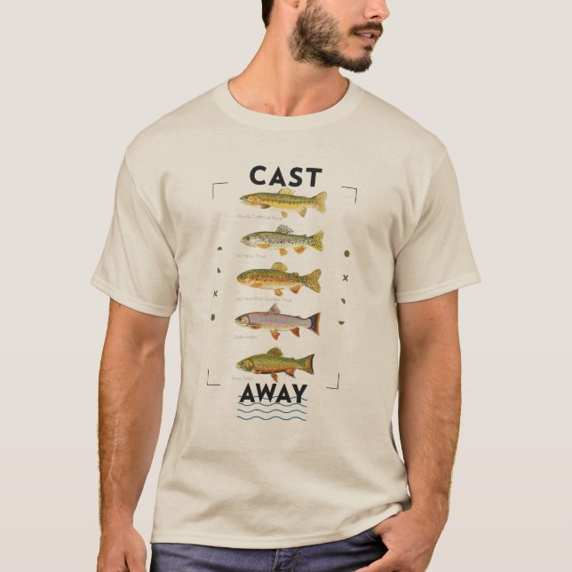 T-shirt pêche truite (Devant)