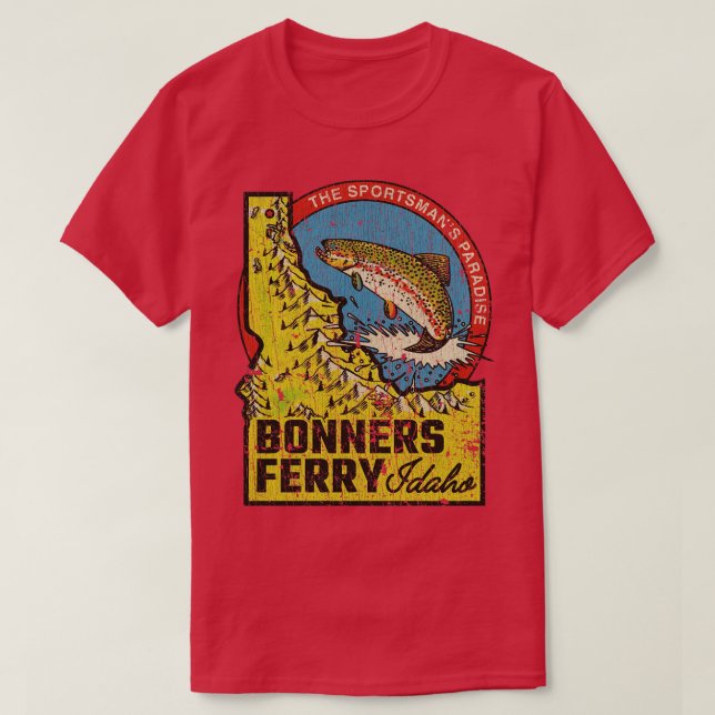 T-shirt Pêche TShirtBonners Ferry Sportsmans Paradise 89 (Design devant)