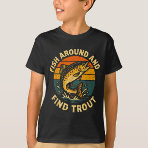 T-shirt Pêche vintage autour et trouver un pêcheur de trui