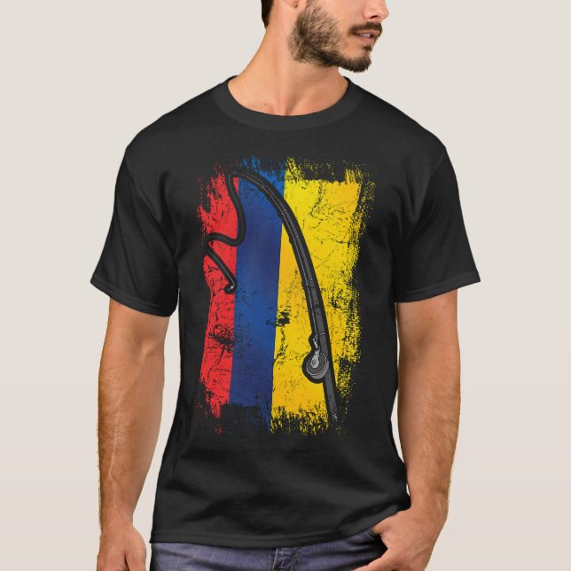 T-shirt Pêche Vintage Colombie (Devant)