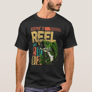 T-shirt Pêche vintage fantastique depuis 2002 Fisher Anniv