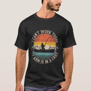 T-shirt Pêche Vintage Je Ne Peux Pas Travailler Aujourd'hu