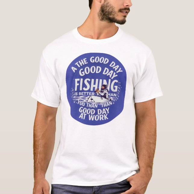 T-shirt Pêche vs Travail (Devant)