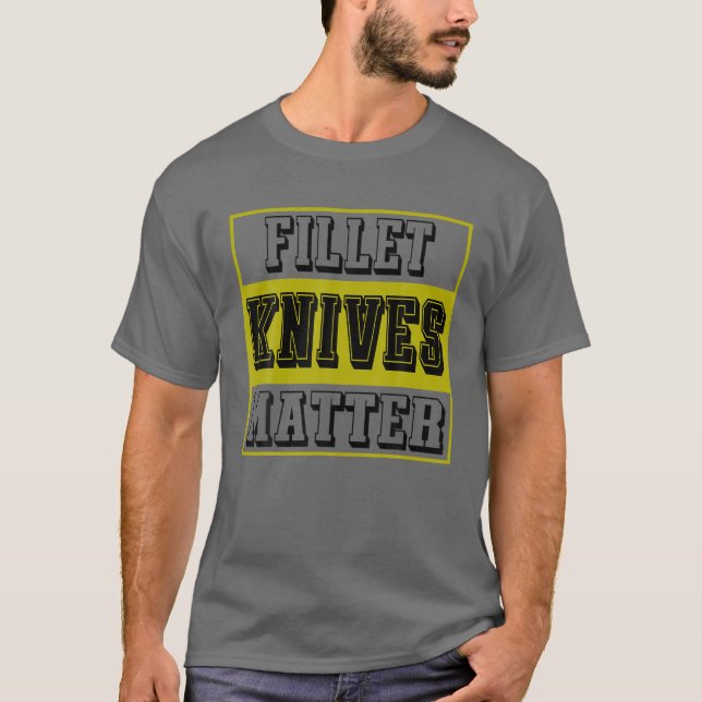 T-shirt Pêcher À Citer Filet Couteaux Matt Quote Pêche (Devant)