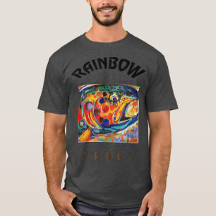 T-shirt Pêcher à la mouche Truite arc-en-ciel Voler pour l