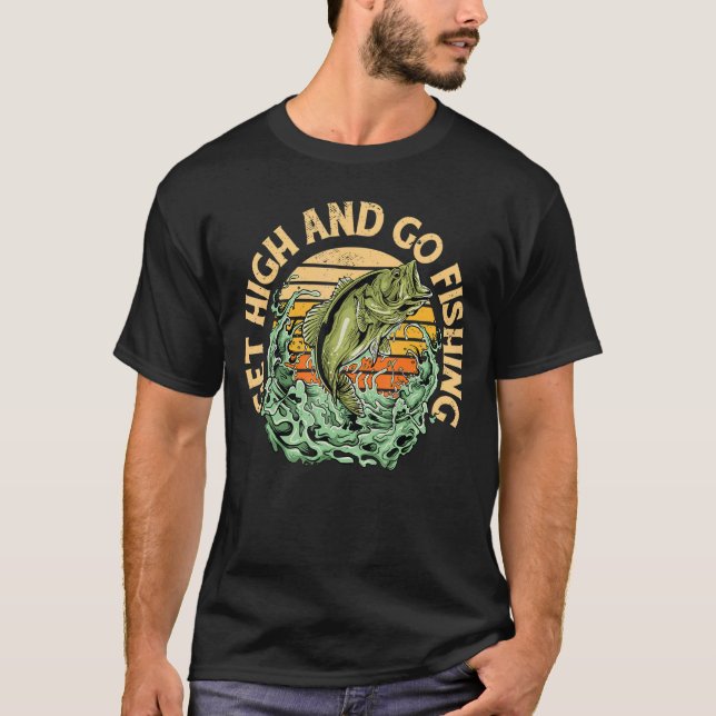 T-shirt Pêcher À La Pêche À L'Herbe (Devant)
