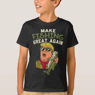 T-shirt Pêcher à nouveau grand Trump amusant pêcheur pêche