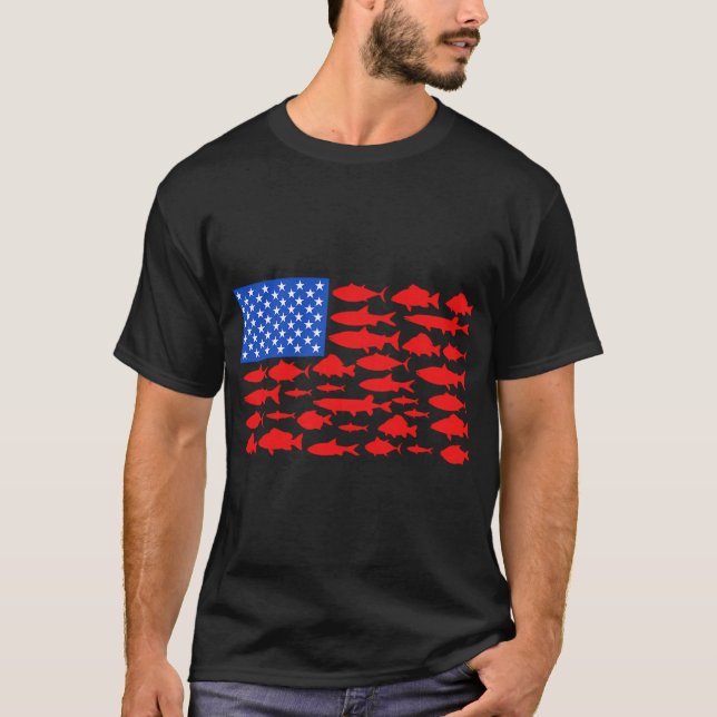 T-shirt Pêcher avec canne à pêche (Devant)