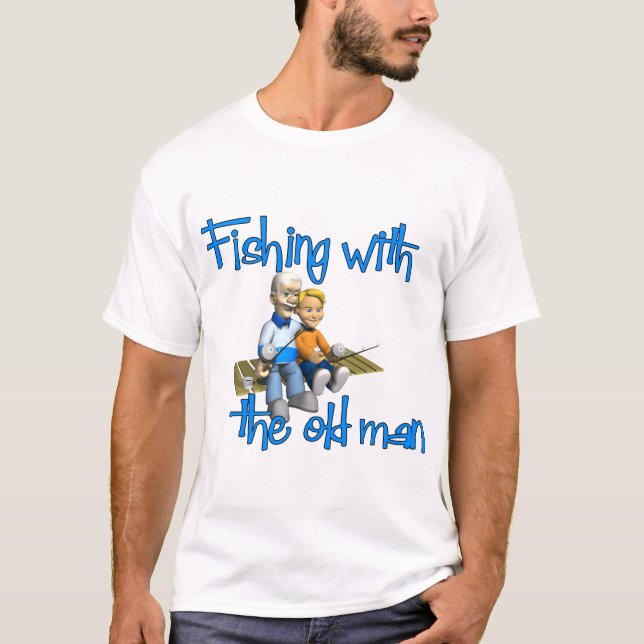 T-shirt Pêcher avec le vieil homme (Devant)