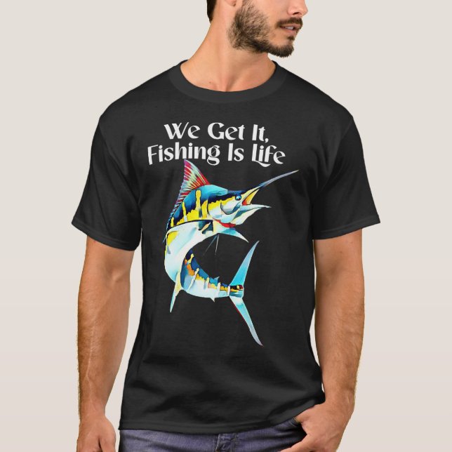 T-shirt Pêcher, c'est la vie (Devant)