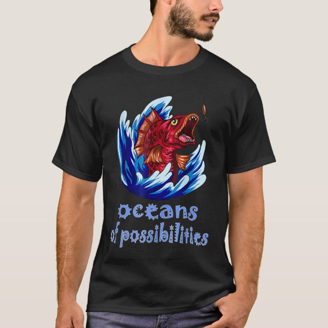 T-shirt Pêcher des océans de possibilités Lecture estivale (Devant)