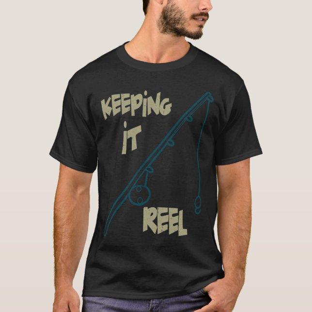 T-shirt Pêcher en restant dans le vrai - Pêche (Devant)
