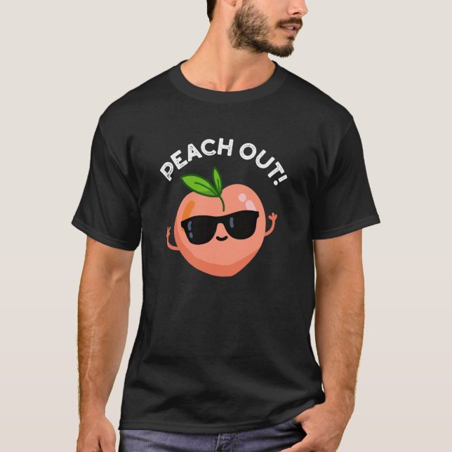 T-shirt Pêcher Funky Fruit Pun Dark BG (Devant)