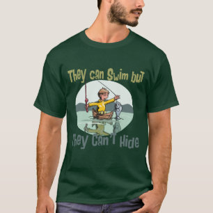 T-shirt Pêcher nager mais ne peut pas se cacher