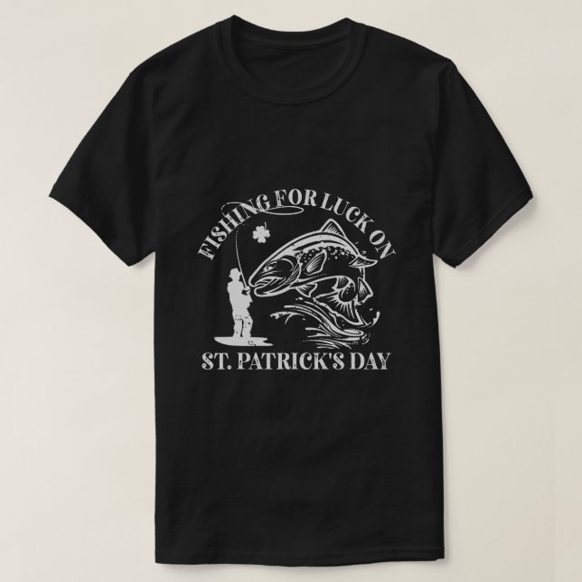 T-shirt Pêcher pour la chance sur St. Patrick's Day Trout  (Design devant)