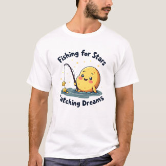 T-shirt Pêcher pour les étoiles, attraper des rêves