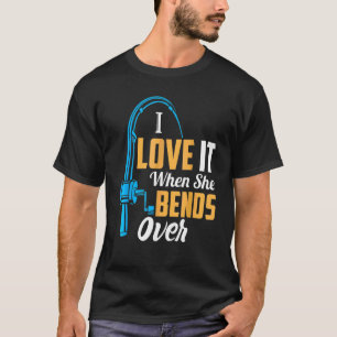 T-shirt Pêcher Pour Les Hommes Je L'Aime Quand Elle Passe