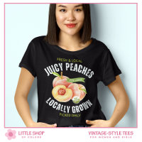 Pêches de fruits de style vintage