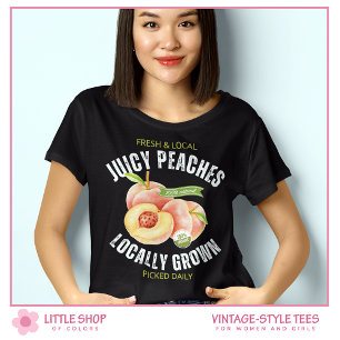 T-shirt Pêches de fruits de style vintage