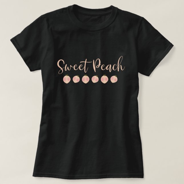 T-shirt Pêches Douces Pêches Mignonnes Mode Moderne Tendan (Design devant)