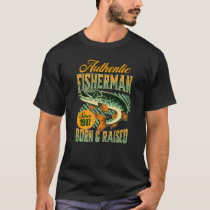 T-shirt Pêcheur 35 ans 35 ans depuis sa naissance Pêche