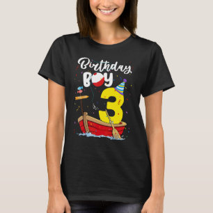 T-shirt Pêcheur 3e anniversaire Garçon Pêche 3 ans Eux