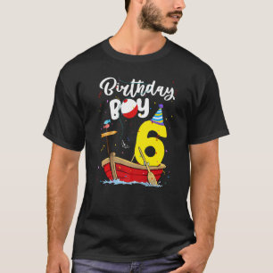 T-shirt Pêcheur 6ème Anniversaire Garçon Pêche 6 Ans Eux