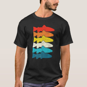 T-shirt Pêcheur à la mouche vintage homme truite pêche