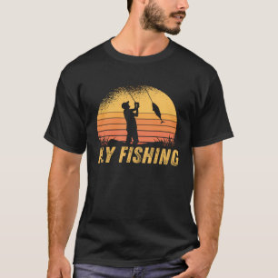 T-shirt Pêcheur à la mouche vintage Pêcheur Poisson Pêcheu