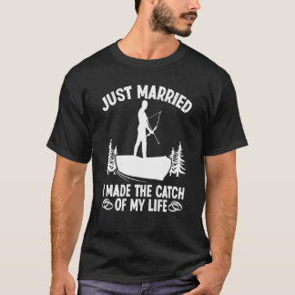 T-shirt Pêcheur à l'arc Tout juste marié Capture de la vie