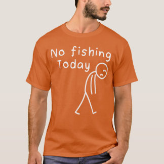 T-shirt Pêcheur à l'effigie triste de bâton Amour Pas de p