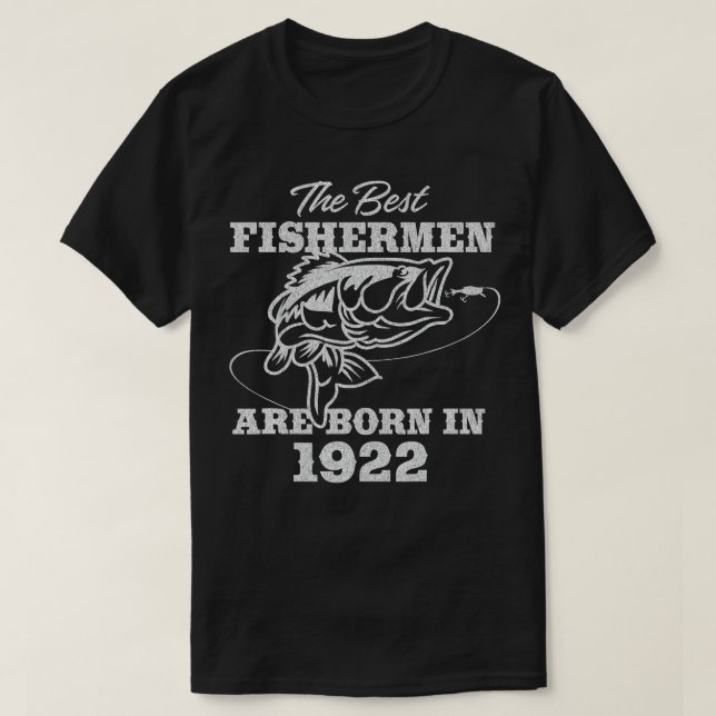 T-shirt Pêcheur âgé de 100 ans_ Pêche 1922 100e anniversai (Design devant)