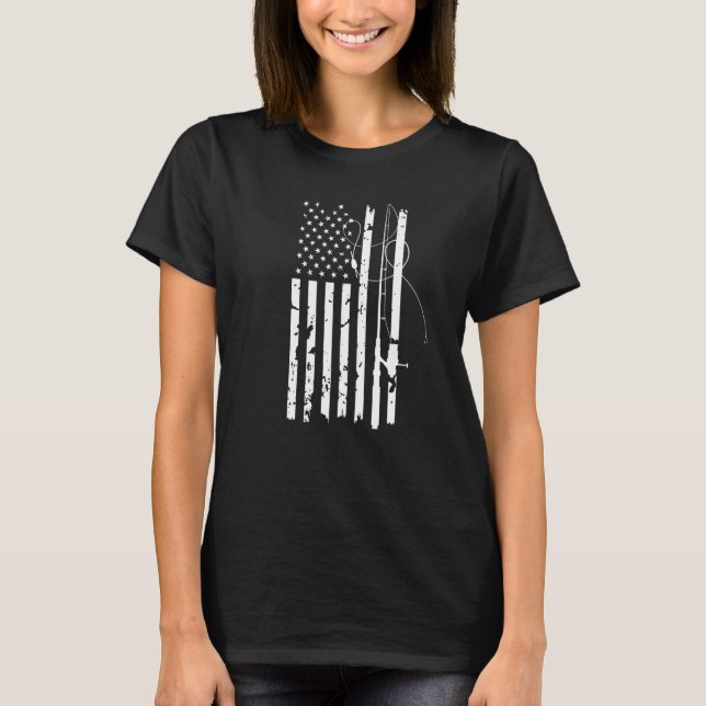 T-shirt Pêcheur Américain Grunge (Devant)