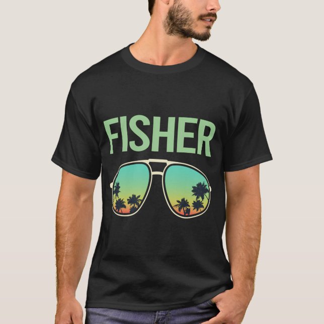 T-shirt Pêcheur aux lunettes cool (Devant)