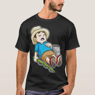 T-shirt Pêcheur avec seau de canne à pêche 2