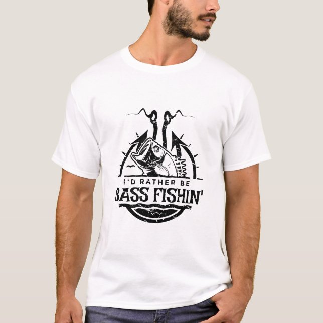 T-shirt Pêcheur bas je serais plutôt pêche au bar (Devant)