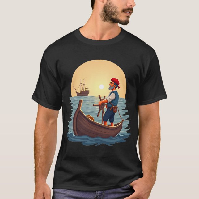 T-shirt Pêcheur basque Arrantzale — Dessin Pays basque (Devant)