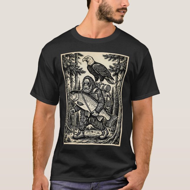 T-shirt Pêcheur Bigfoot (Devant)