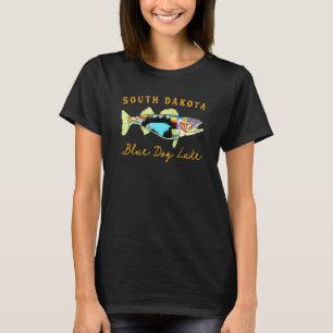 T-shirt Pêcheur Blue Dog Lake Dakota du Sud Fisher Walley