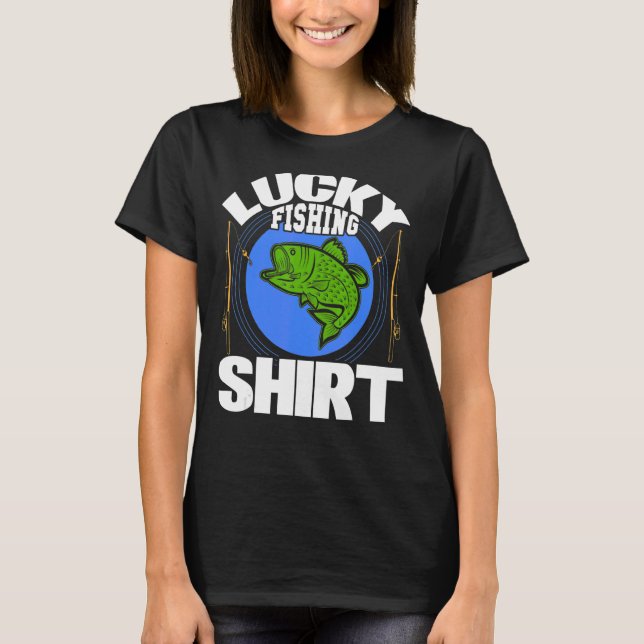 T-shirt Pêcheur chanceux Poisson (Devant)